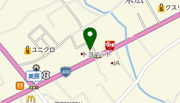 森永ミルクセンター大田原西店の地図画像