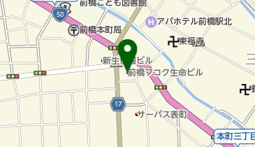 富国生命保険相互会社 前橋支社の地図画像
