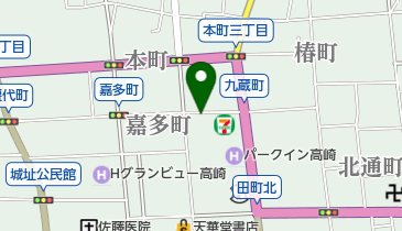 美容室しのはらの地図画像