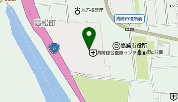 たかやく国立病院の地図画像