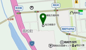 前橋地方検察庁 高崎支部の地図画像