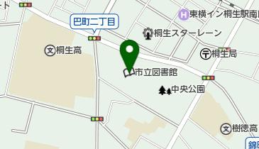 桐生市立 中央公民館の地図画像