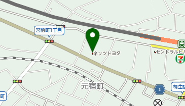 ネッツトヨタ群馬株式会社桐生店の地図画像