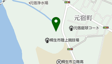 桐生市 陸上競技場の地図画像