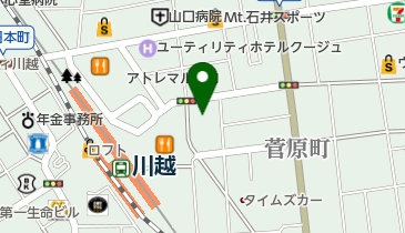 美容室クロード・モネ川越店の地図画像