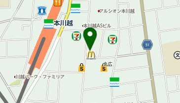 和真メガネ川越店の地図画像
