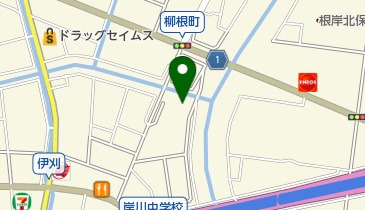 埼玉県柳根排水機場の地図画像