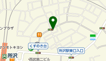 リオネットセンター所沢店の地図画像
