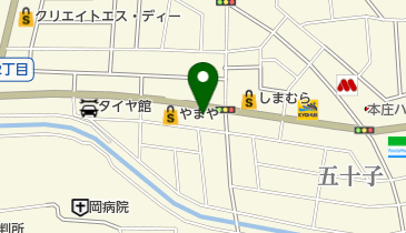 ほっかほか弁当いなか屋本庄五十子店の地図画像