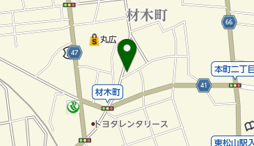 金子洋品店の地図画像