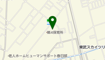 春日部市 武里地区公民館の地図画像