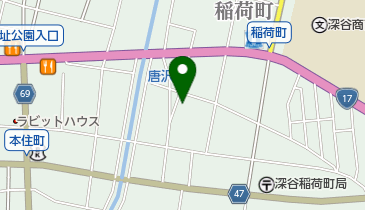 深谷神の教会の地図画像