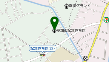草加市体育協会の地図画像