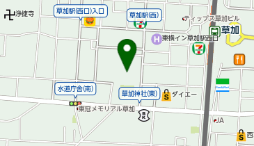 草加神社の地図画像