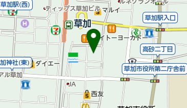 美容室ZELE 草加の地図画像