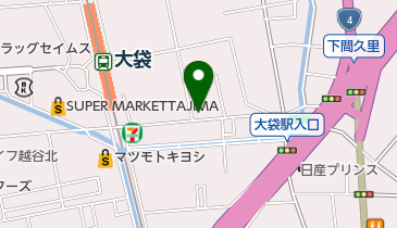 ベラ美容室 大袋店の地図画像