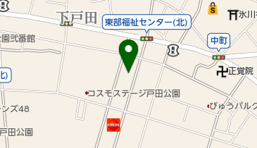 戸田市役所 東部福祉センターの地図画像