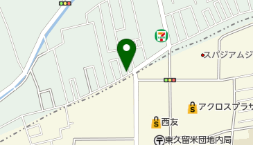 ヘアーサロンくるめの地図画像