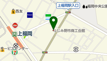 上福岡市スタンプ会の地図画像