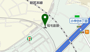 稲毛霊園の地図画像