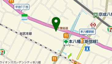 バイクセンター本八幡店の地図画像