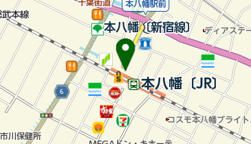 大川水産株式会社本八幡店の地図画像