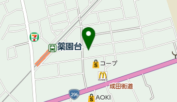 船橋市 薬円台公民館の地図画像