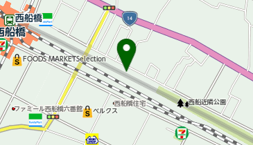 船橋市 西図書館の地図画像