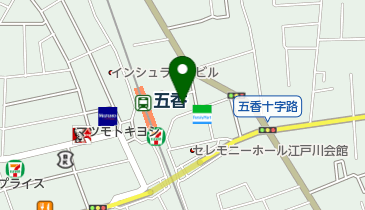 五香治療院の地図画像