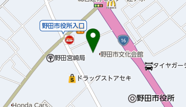 野田市 中央公民館の地図画像