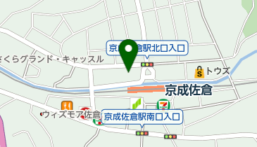 佐倉市 ミレニアムセンター佐倉の地図画像