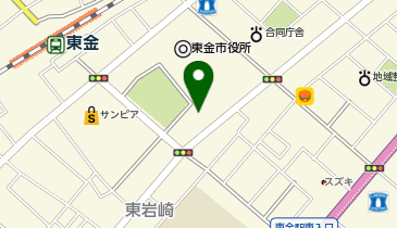 東金市役所 中央公民館の地図画像