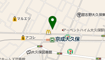 フロンティア外語学院京成大久保校の地図画像