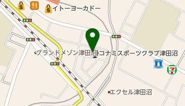 スポーツクラブエグザスジュテ津田沼の地図画像