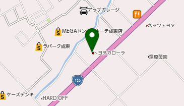トヨタカローラ千葉株式会社 成東店の地図画像