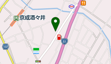 朝日新聞酒々井専売所の地図画像