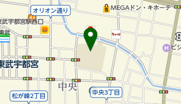 宇都宮市立 中央小子どもの家・ザウルスキッズクラブの地図画像