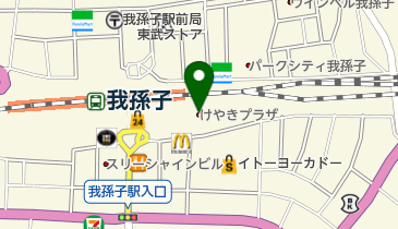 けやきプラザ 総合案内の地図画像