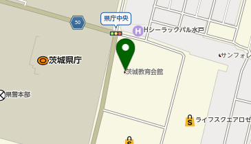 茨城県教育図書館・情報センターの地図画像
