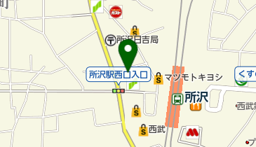 ペットライフ所沢の地図画像