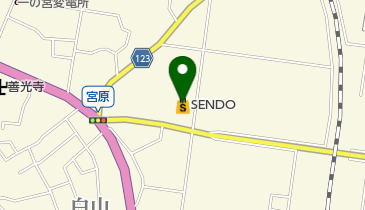 ショーウィンドーの地図画像