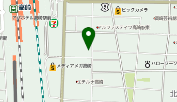 総合体育研究所群馬の地図画像