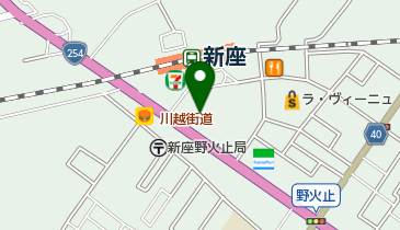 クーバー・コーチング・サッカースクール新座校の地図画像