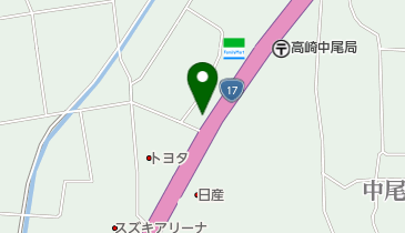 レンタルバイク群馬の地図画像