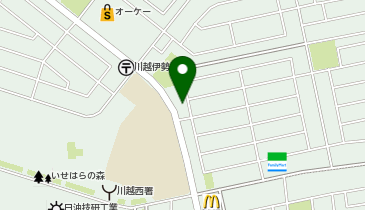 メガネフラワー川越伊勢原店の地図画像
