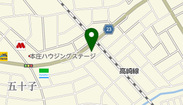 本庄キリスト教会の地図画像