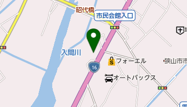 狭山メモリードホールの地図画像