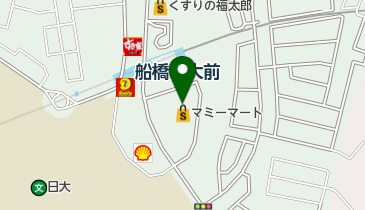 ポニークリーニングマミーマート船橋日大前店の地図画像