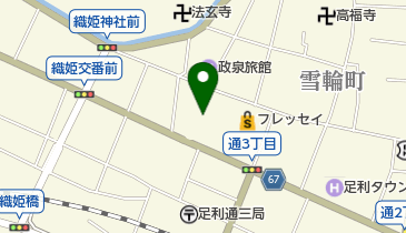 足利織物伝承館の地図画像