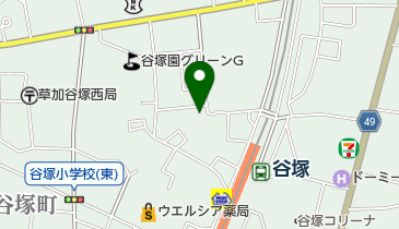 草加市役所 谷塚ふれあいセンターの地図画像